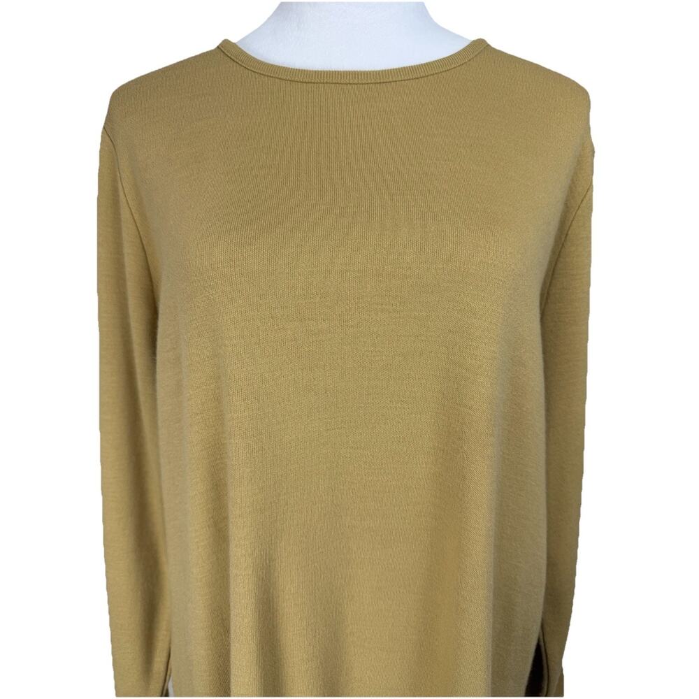 Nina Leonard Women's Sweater Top Sz L Pullover Long Sleeves Fringe Hem - Picture 2 of 16